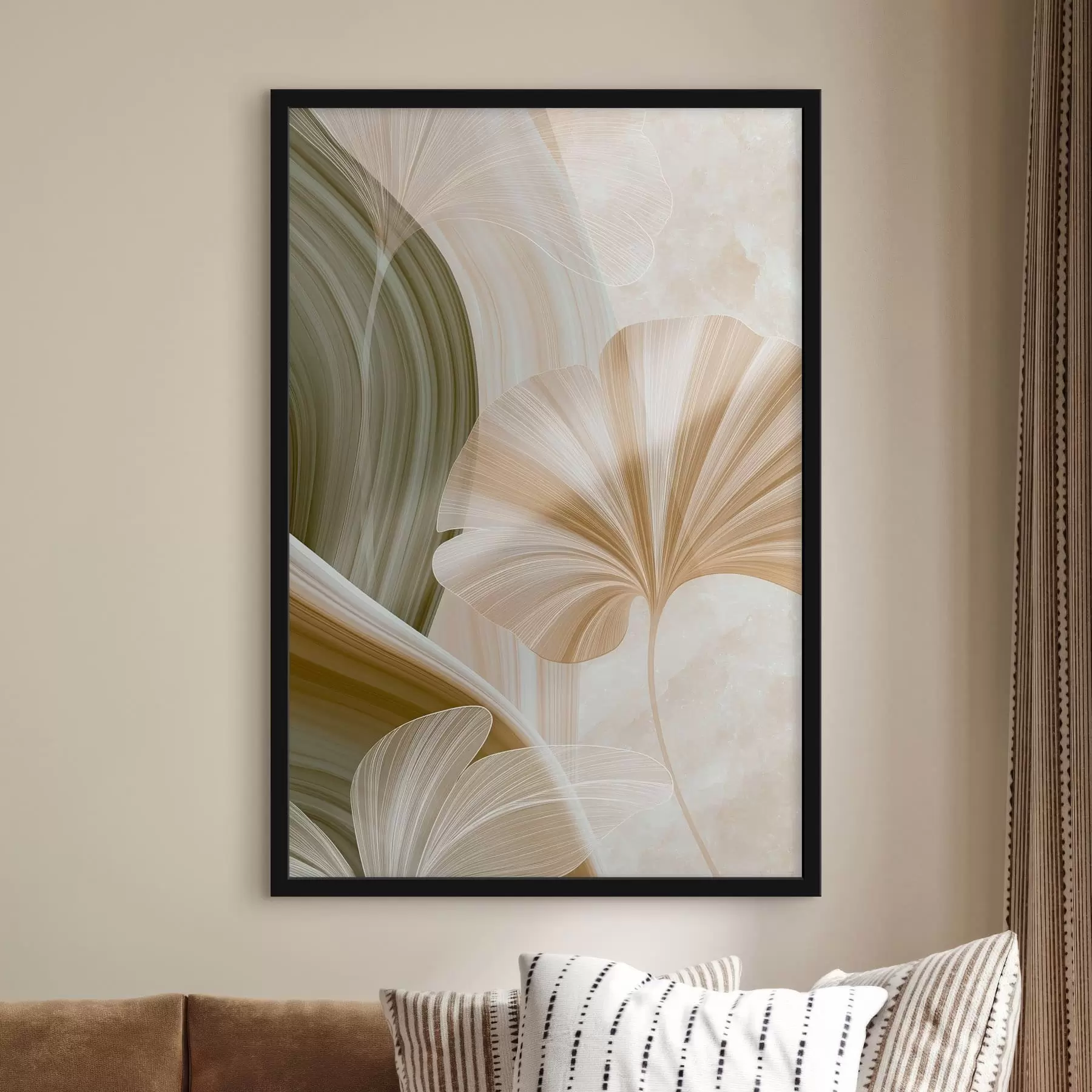 carta da parati Una composizione botanica con foglie delicate nr. f49349