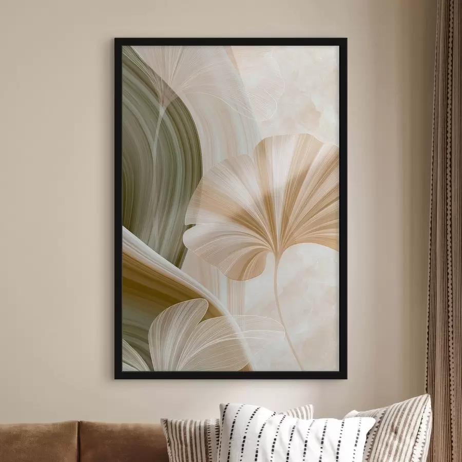 carta da parati Una composizione botanica con foglie delicate nr. f49349