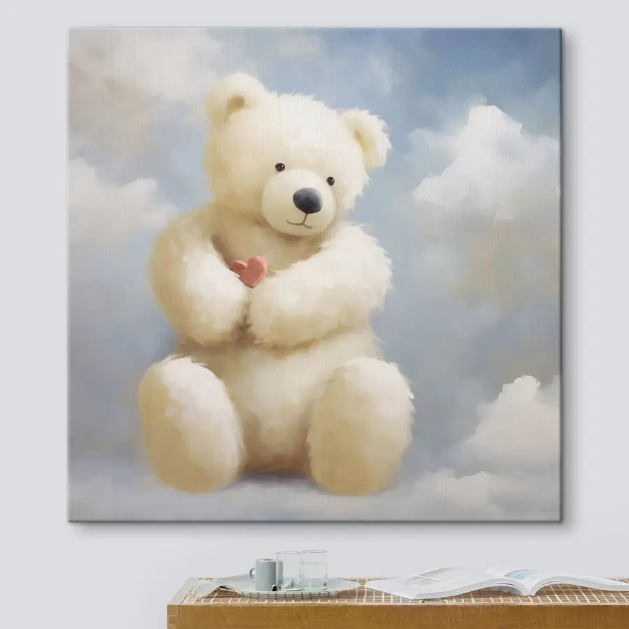 carta da parati Orso dal cuore piccolo, dipinto in stile imitativo nr. s49395