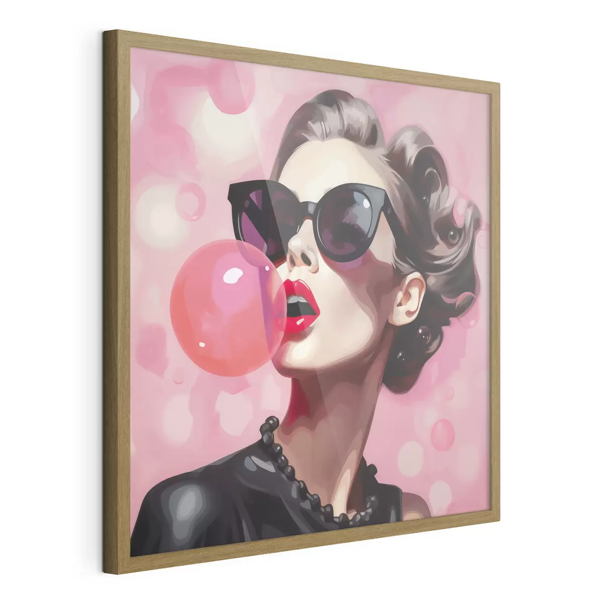 Poster Illustrazione in stile "Ragazza con occhiali da sole" f49385