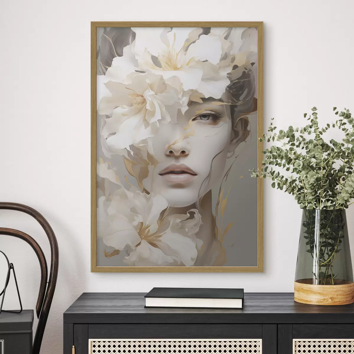 Poster Ritratto di una ragazza tra i fiori f49392