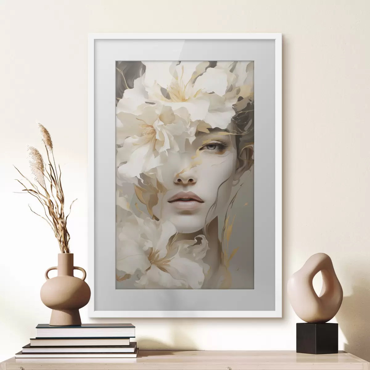 Poster Ritratto di una ragazza tra i fiori f49392