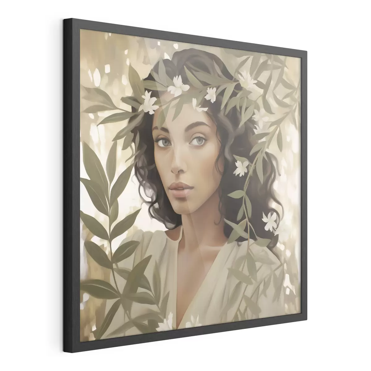 Poster Ragazza tra i rami – imitazione di un dipinto f49393