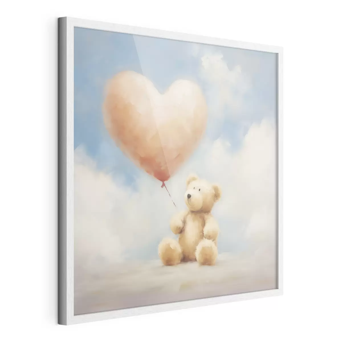 Poster Dipinto che riproduce un orso e un cuore f49396