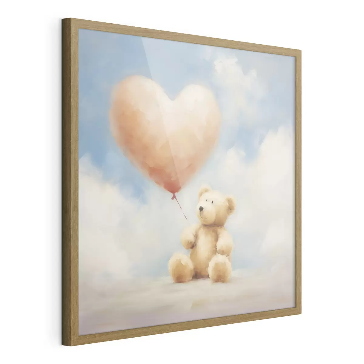 Poster Dipinto che riproduce un orso e un cuore f49396