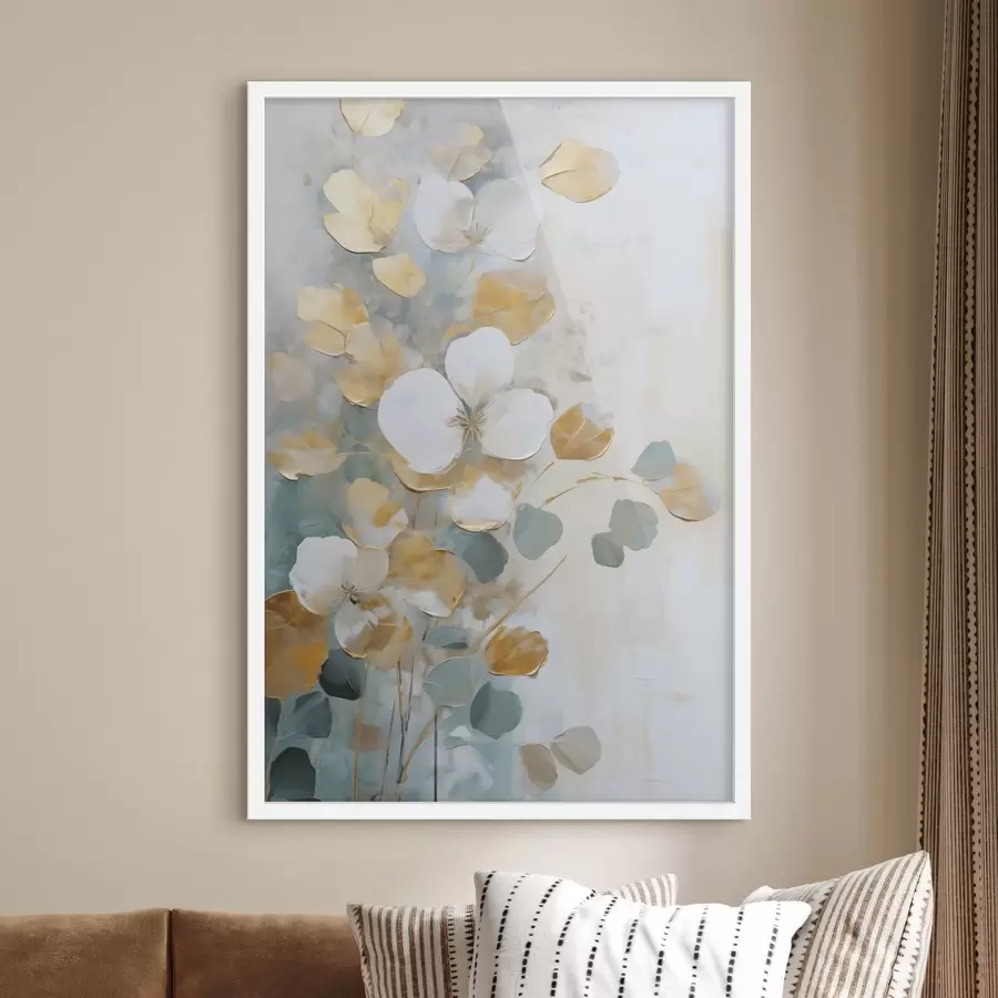 carta da parati Foglie astratte imitazione di pittura nr. f49400