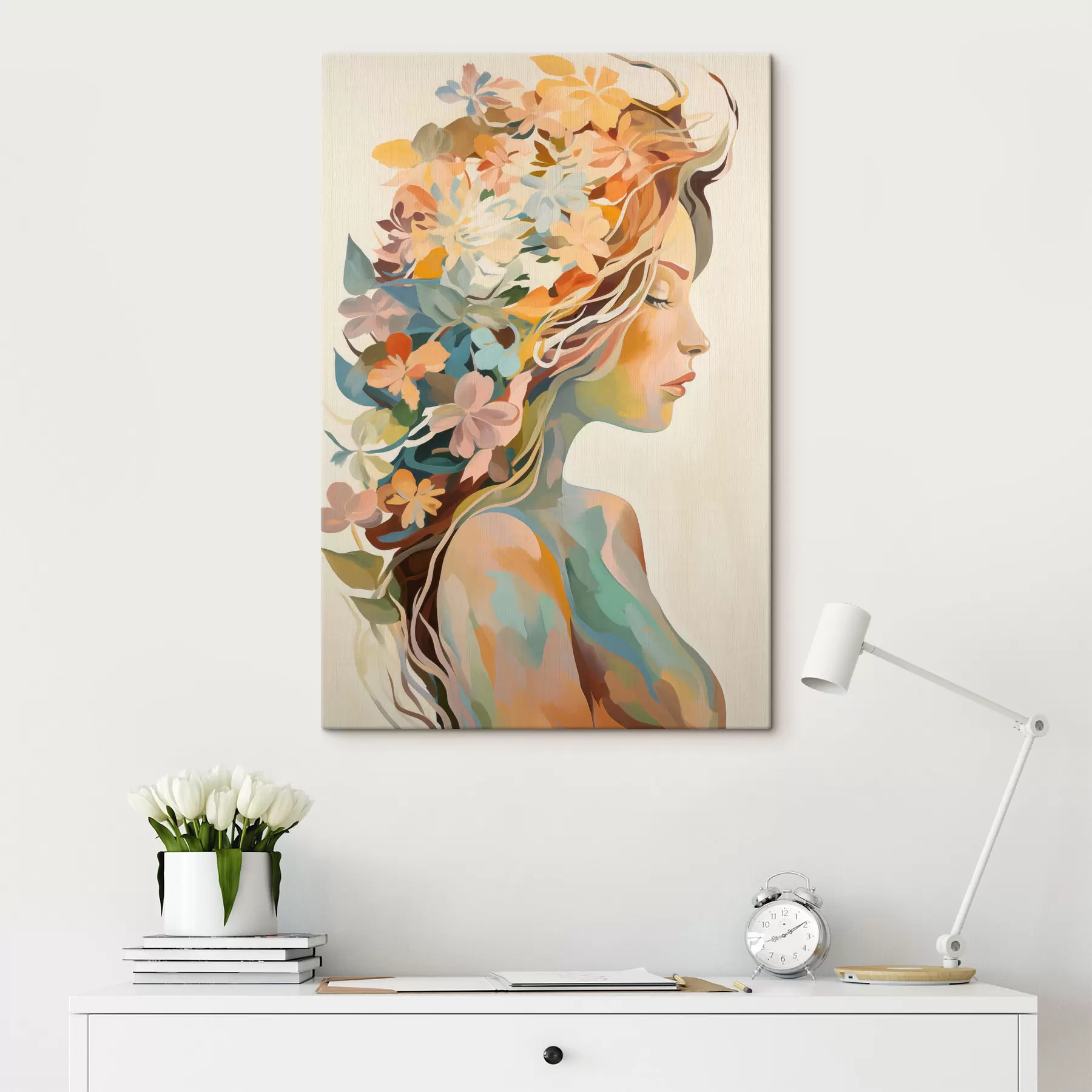 carta da parati Donna con fiori nr. s49451
