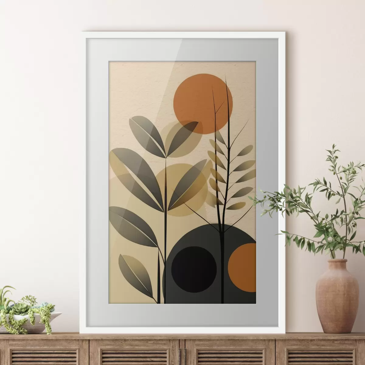Poster Foglie astratte f49438