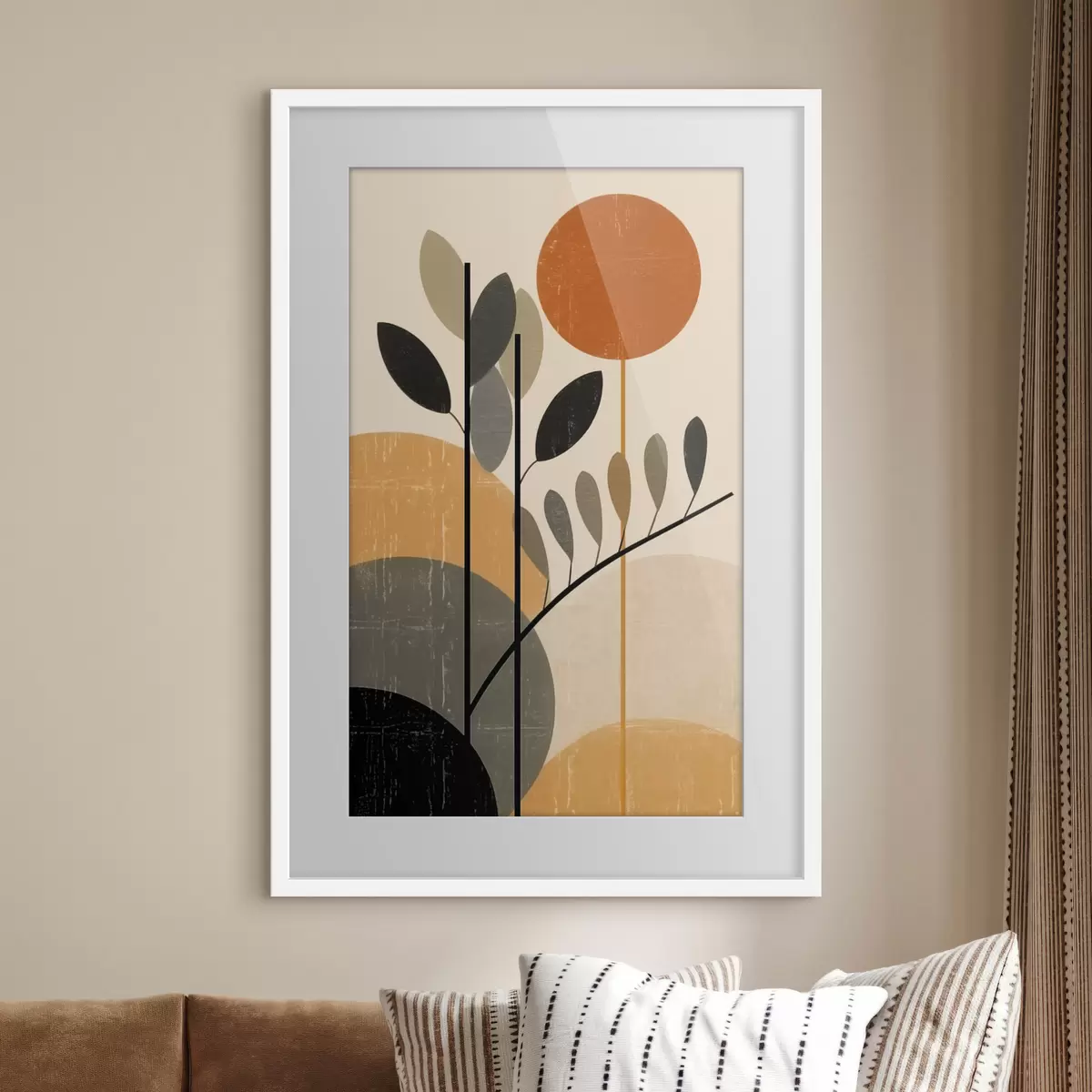 Poster Foglie geometriche f49439