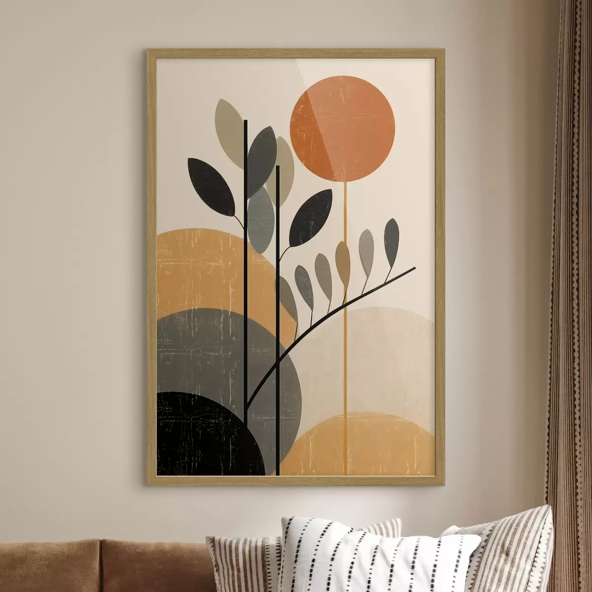 Poster Foglie geometriche f49439