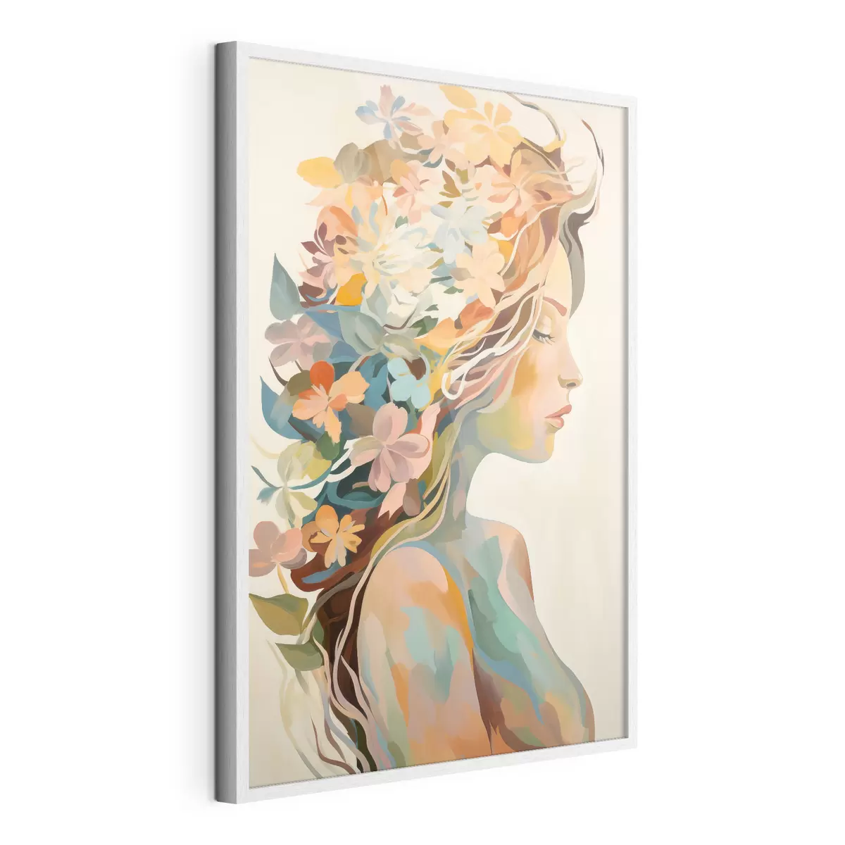 Poster Donna con fiori f49451