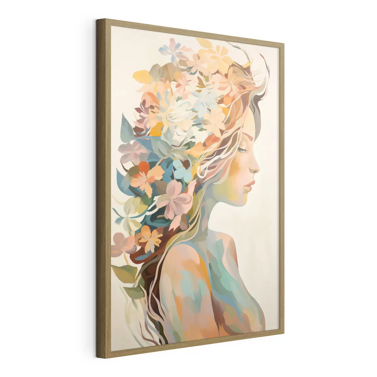 Poster Donna con fiori f49451