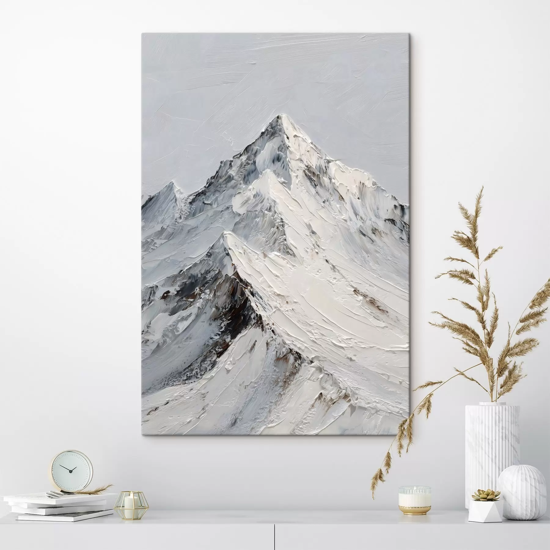 carta da parati Montagne innevate in stile impasto nr. s49460