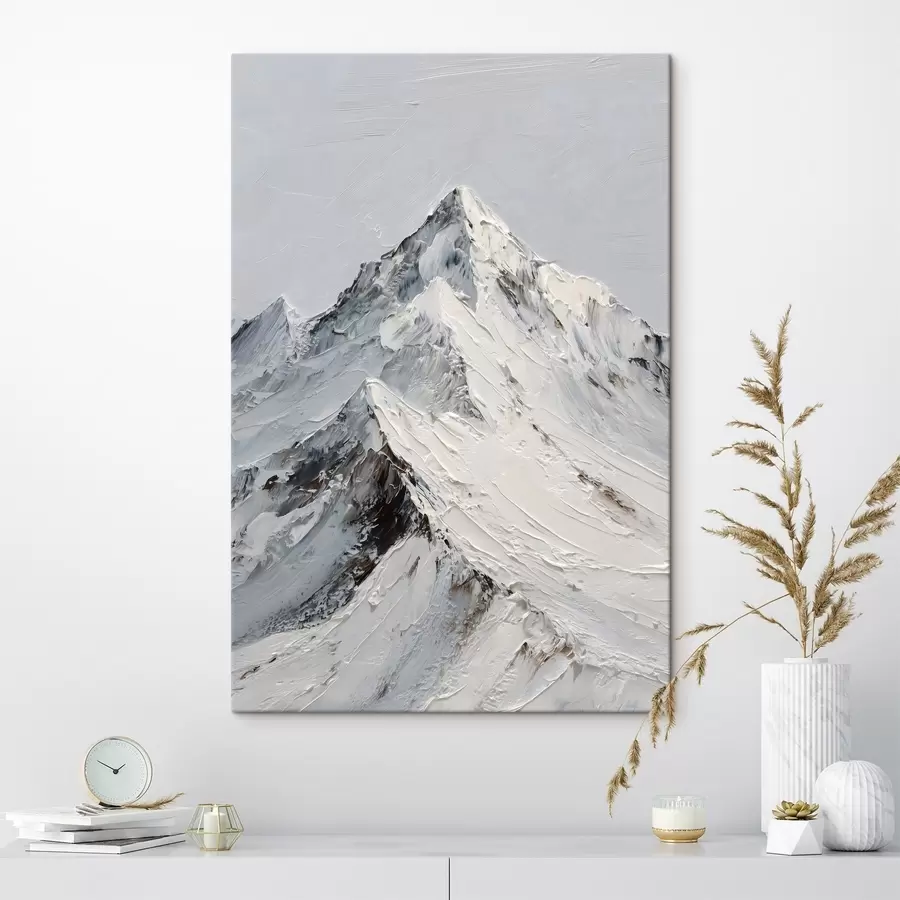 carta da parati Montagne innevate in stile impasto nr. s49460