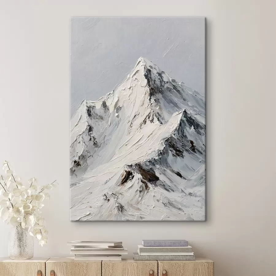 carta da parati Montagne innevate in stile impasto nr. s49461