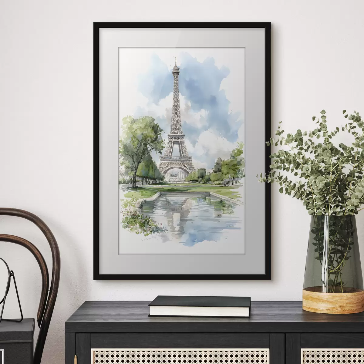 Poster La Torre Eiffel in stile acquerello f49424