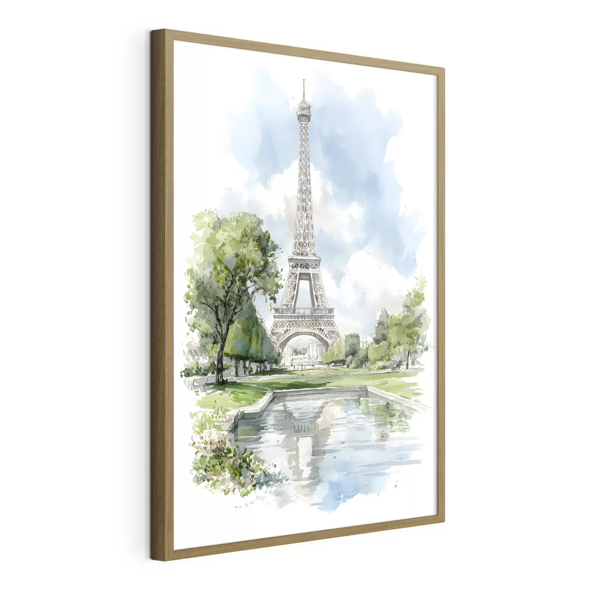 Poster La Torre Eiffel in stile acquerello f49424