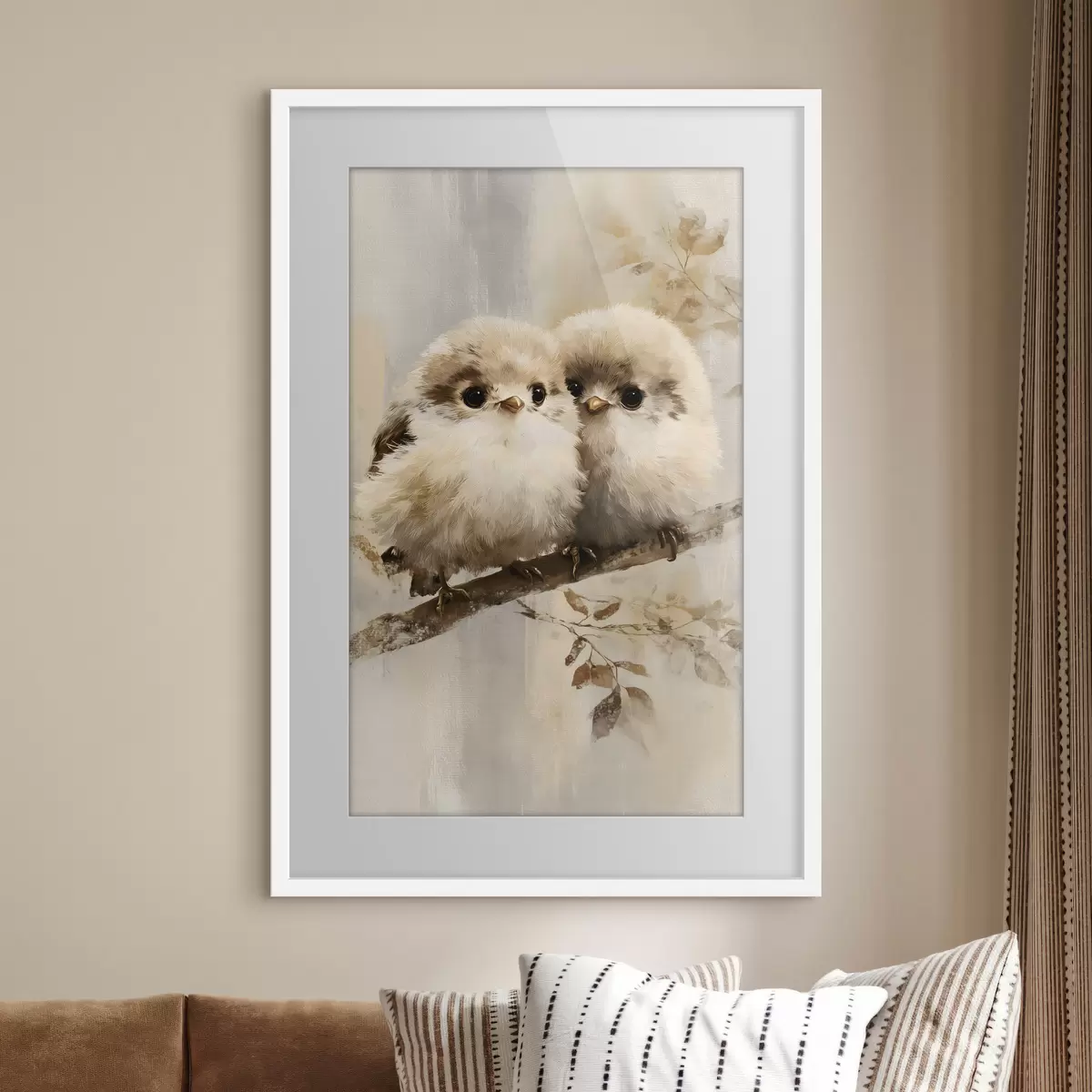 Poster Due soffici gufetti f49425