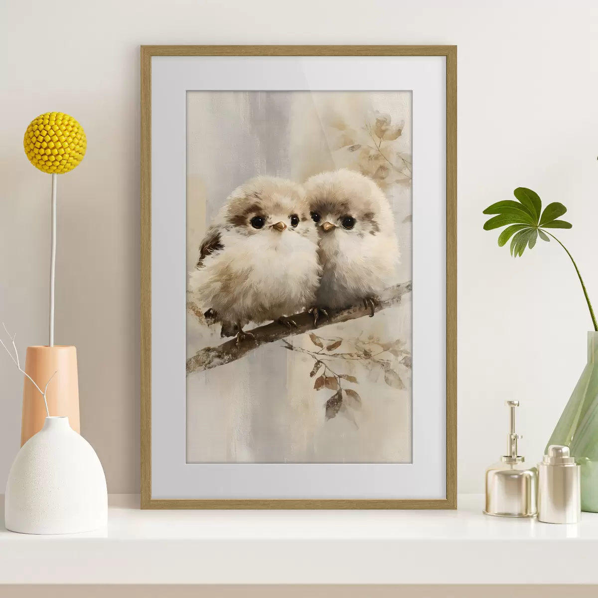 Poster Due soffici gufetti f49425