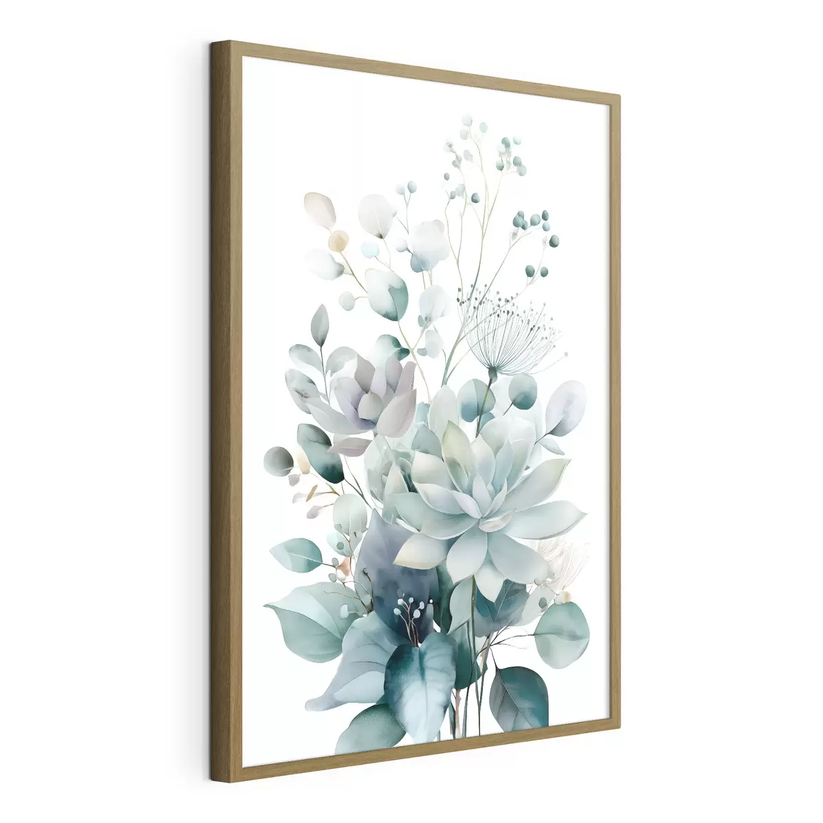 Poster Piante grasse e altre piante, in stile acquerello f49427