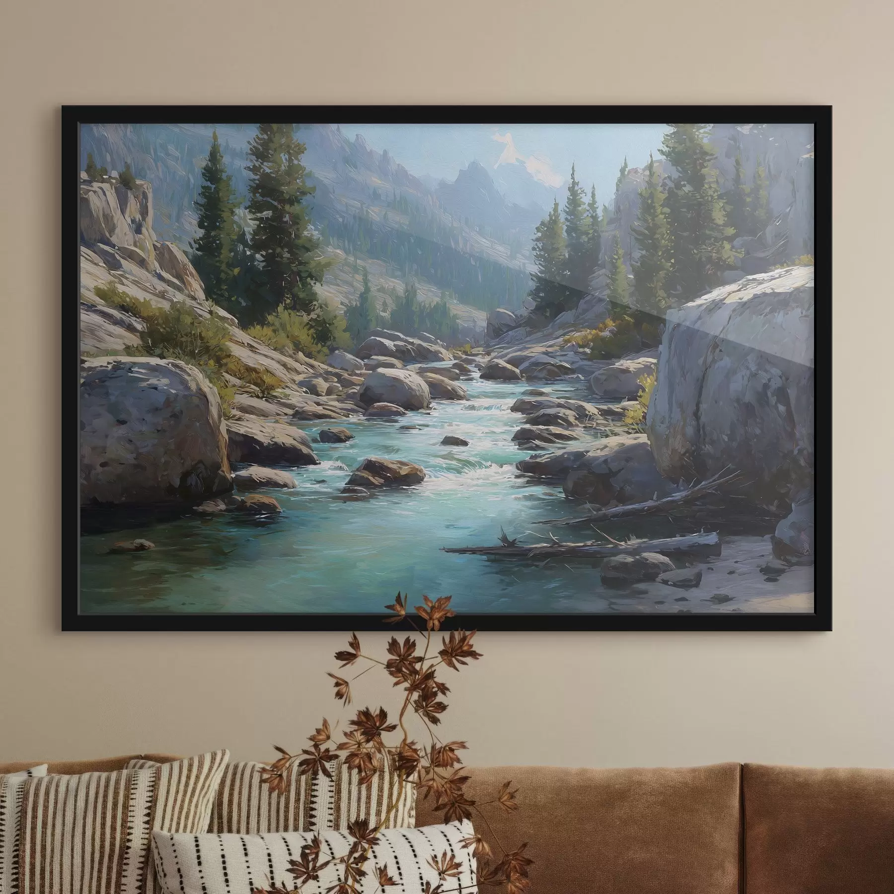 carta da parati Un pittoresco fiume di montagna nr. f49459