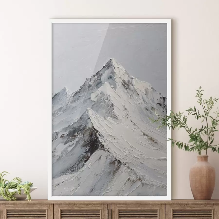 carta da parati Montagne innevate in stile impasto nr. f49460