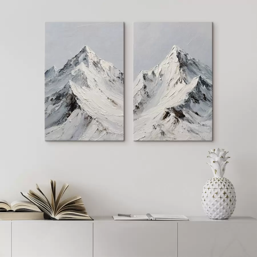 carta da parati Montagne innevate in stile impasto nr. m30589