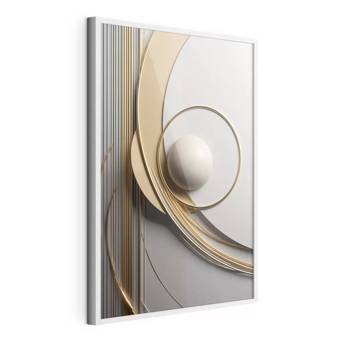Poster Spirale dorata e perla f49498
