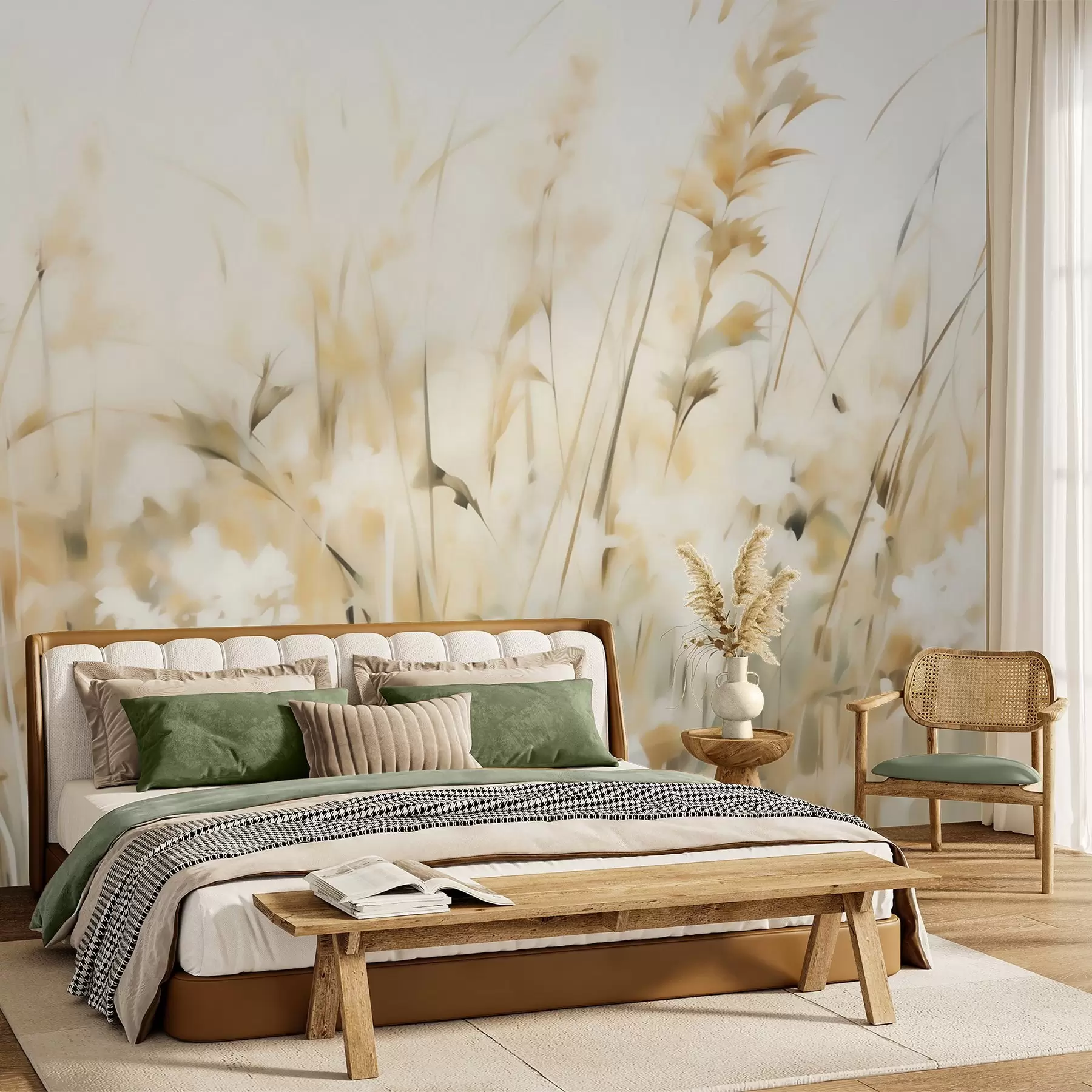 carta da parati Astratto: erbe che imitano la pittura nr. w05669