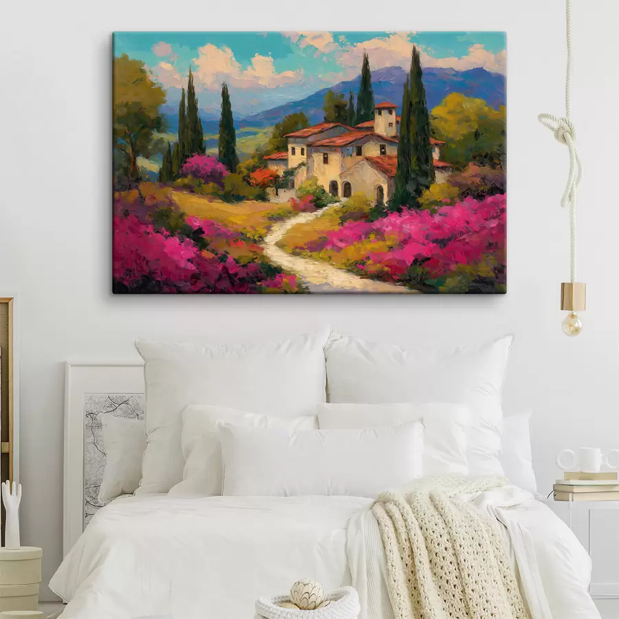 carta da parati Un sentiero stretto fiancheggiato da fiori nr. s49526