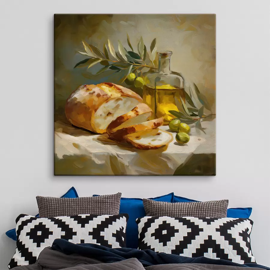 carta da parati Pane e olio d'oliva nr. s49529