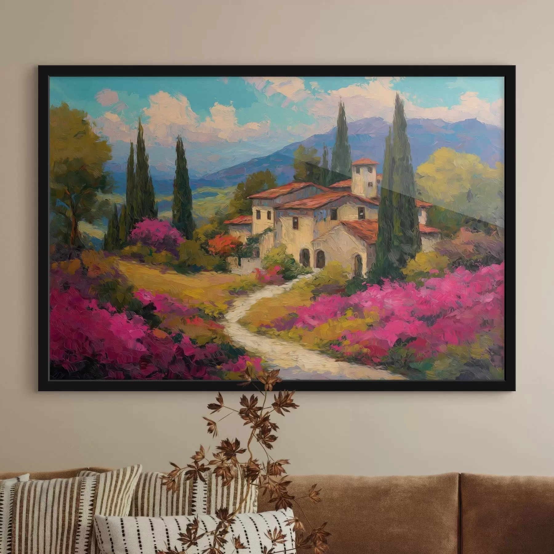 carta da parati Un sentiero stretto fiancheggiato da fiori nr. f49526