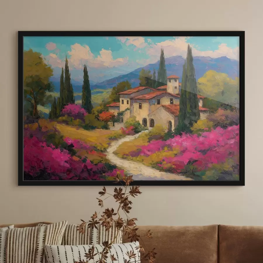 carta da parati Un sentiero stretto fiancheggiato da fiori nr. f49526