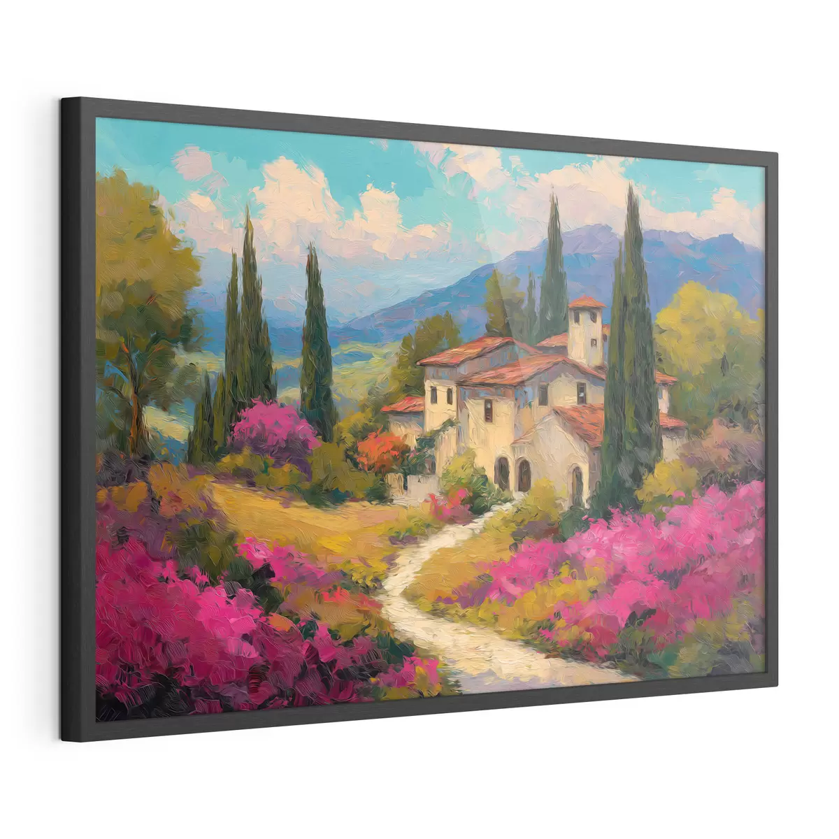 Poster Un sentiero stretto fiancheggiato da fiori f49526