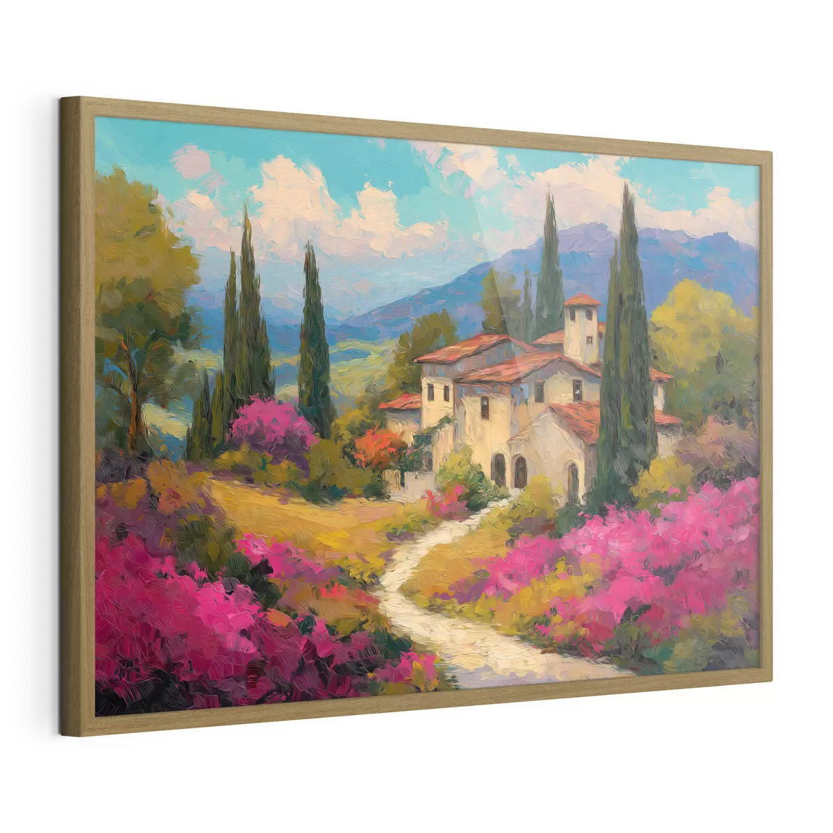 Poster Un sentiero stretto fiancheggiato da fiori f49526
