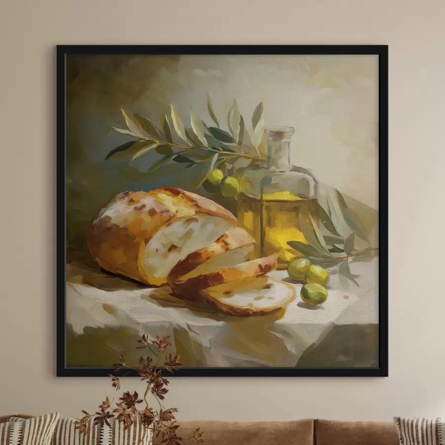 carta da parati Pane e olio d'oliva nr. f49529
