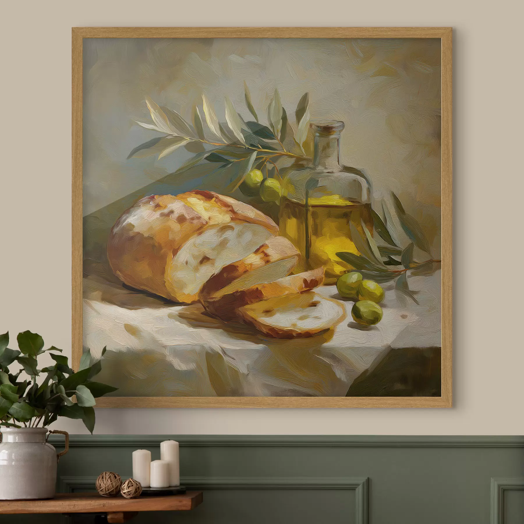 carta da parati Pane e olio d'oliva nr. f49529