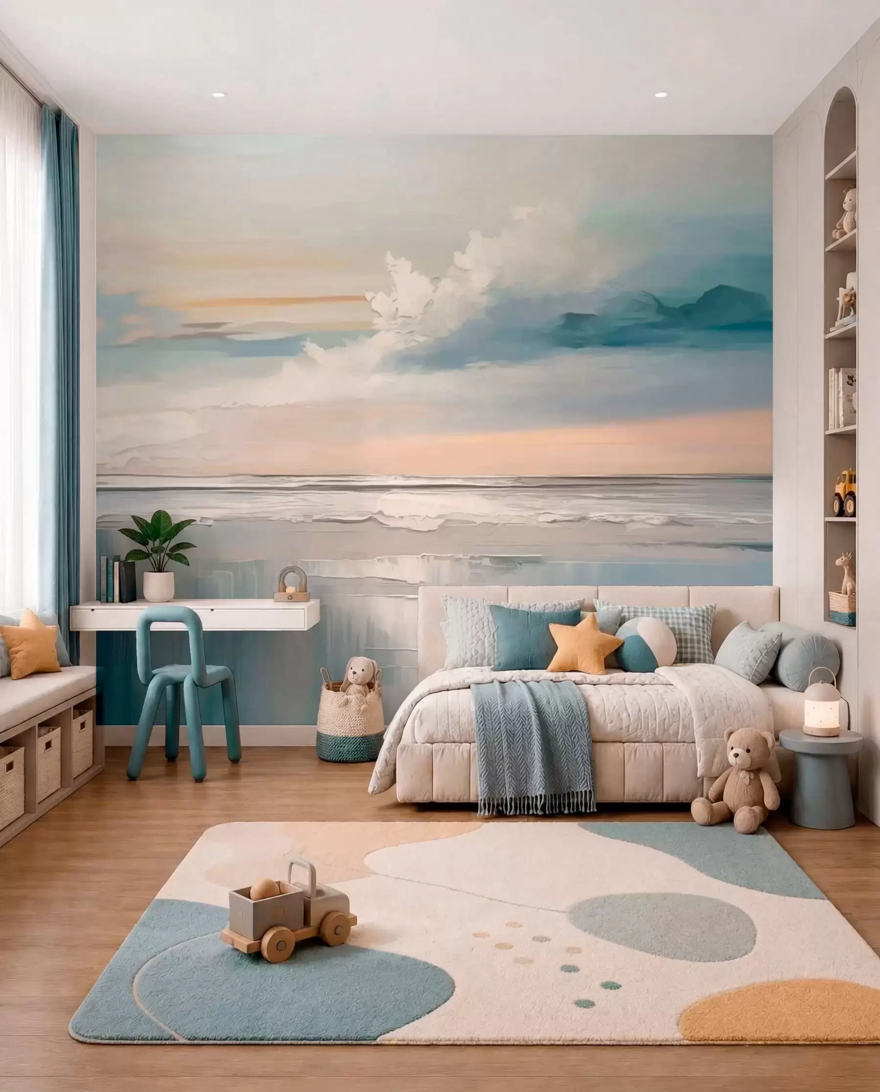 Carta da parati Mare Cielo pesca sul mare