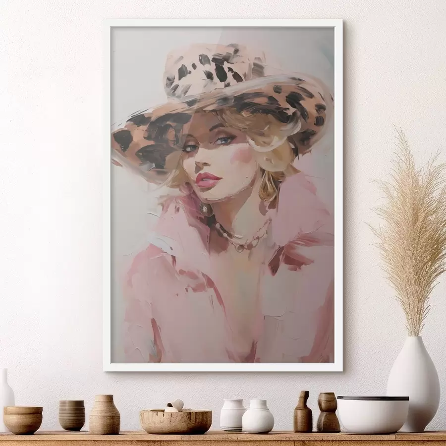 carta da parati Donna con cappello: imitazione di un dipinto nr. f49508
