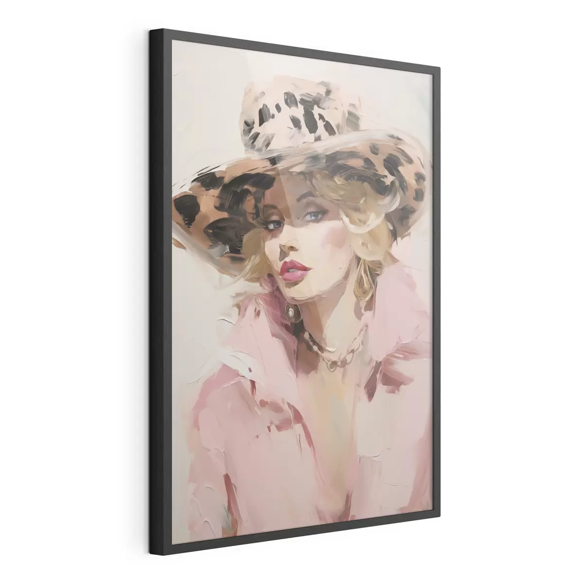 Poster Donna con cappello: imitazione di un dipinto f49508