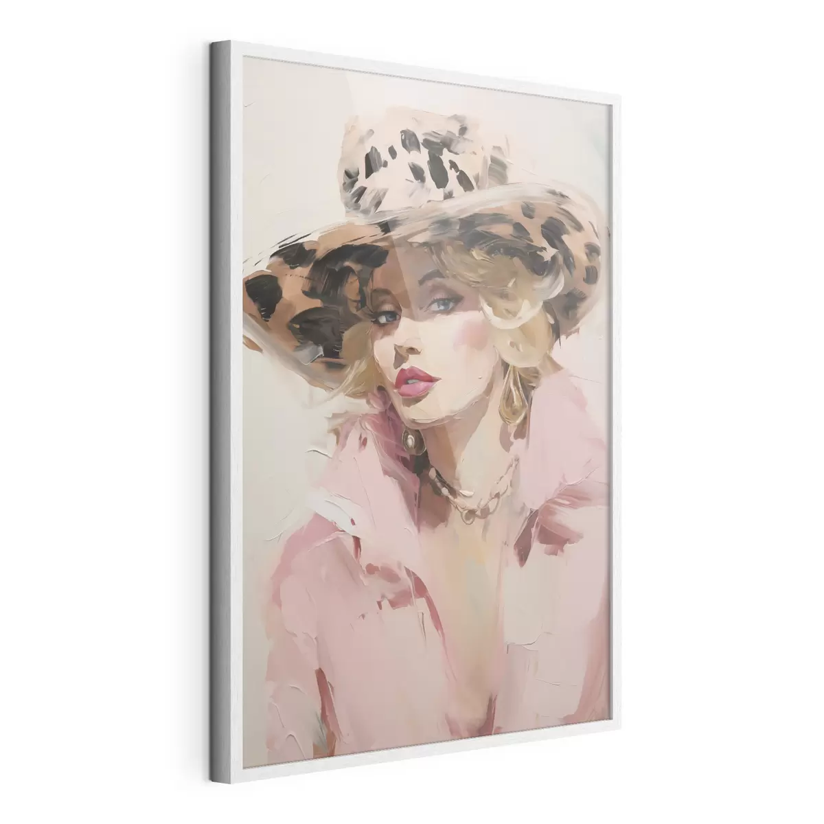 Poster Donna con cappello: imitazione di un dipinto f49508