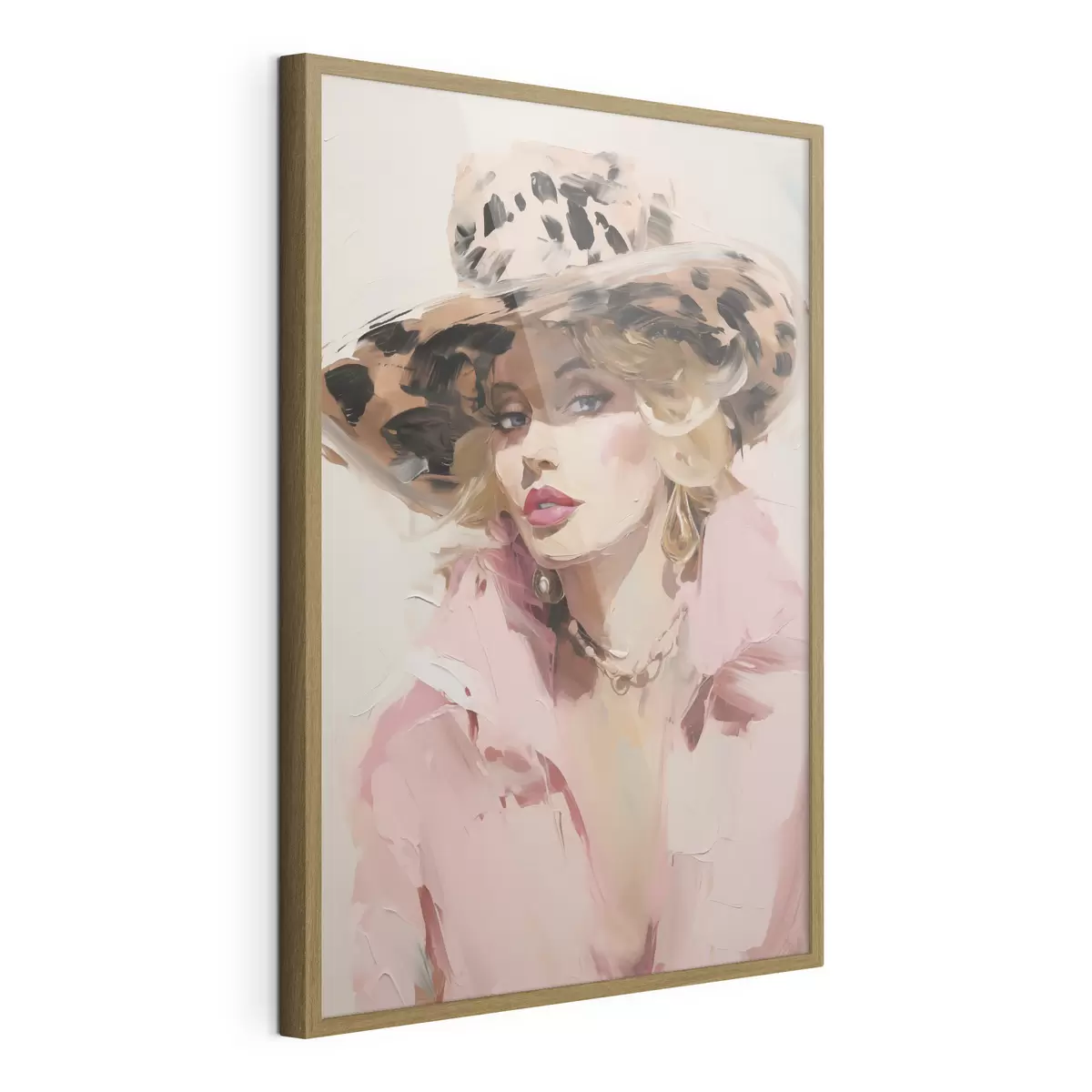 Poster Donna con cappello: imitazione di un dipinto f49508