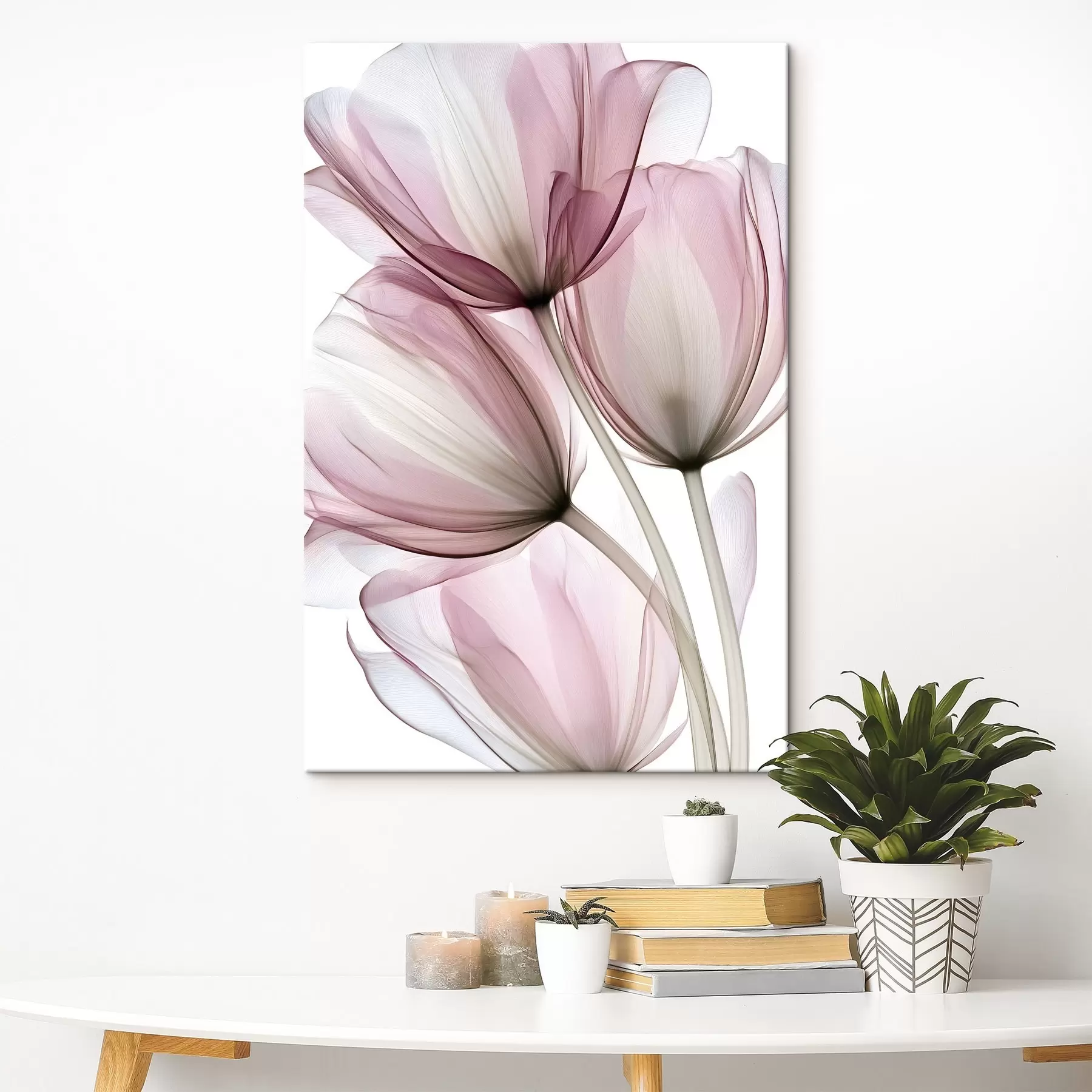 carta da parati eleganti tulipani semitrasparenti nr. s49565
