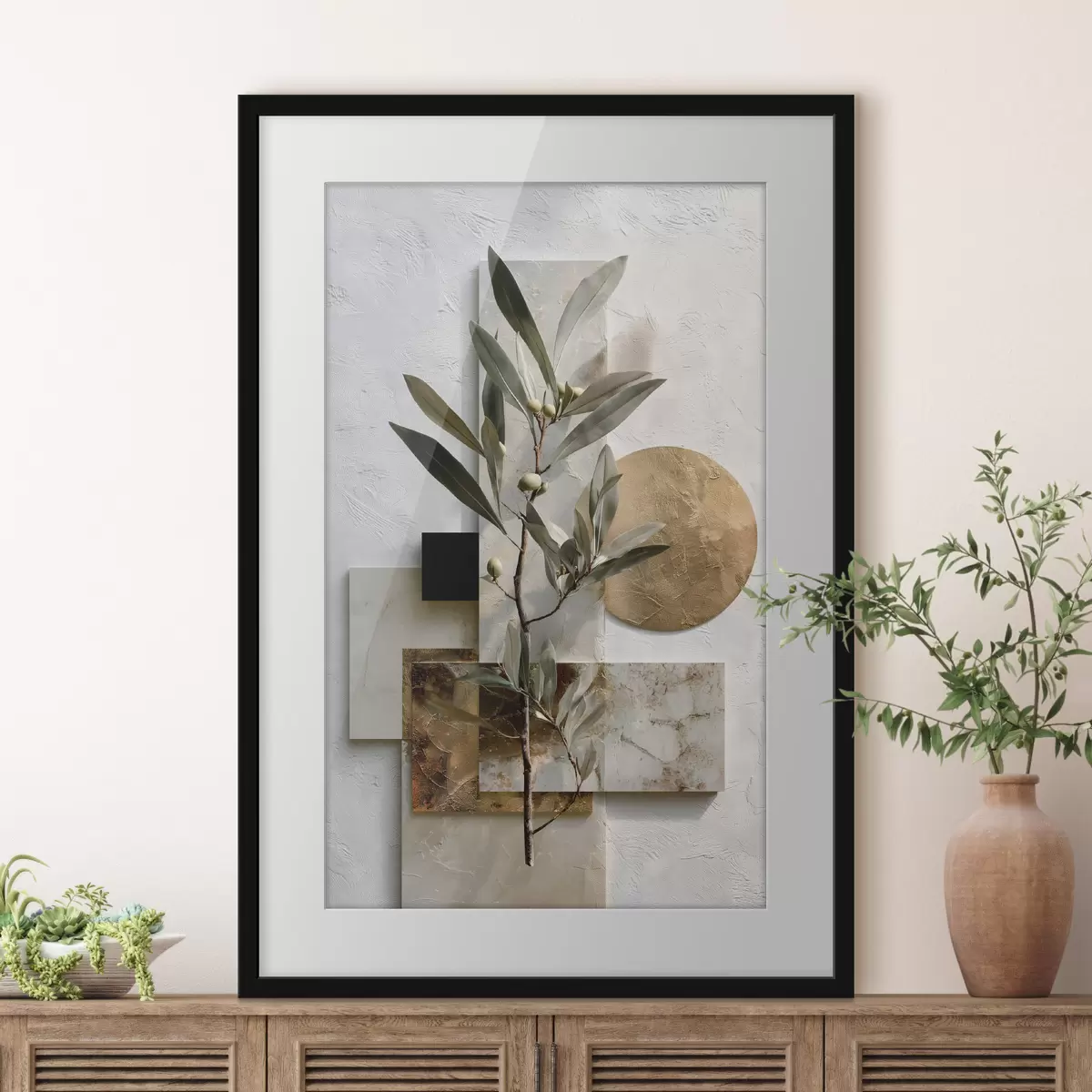 Poster Geometria del ramo d’ulivo f49555