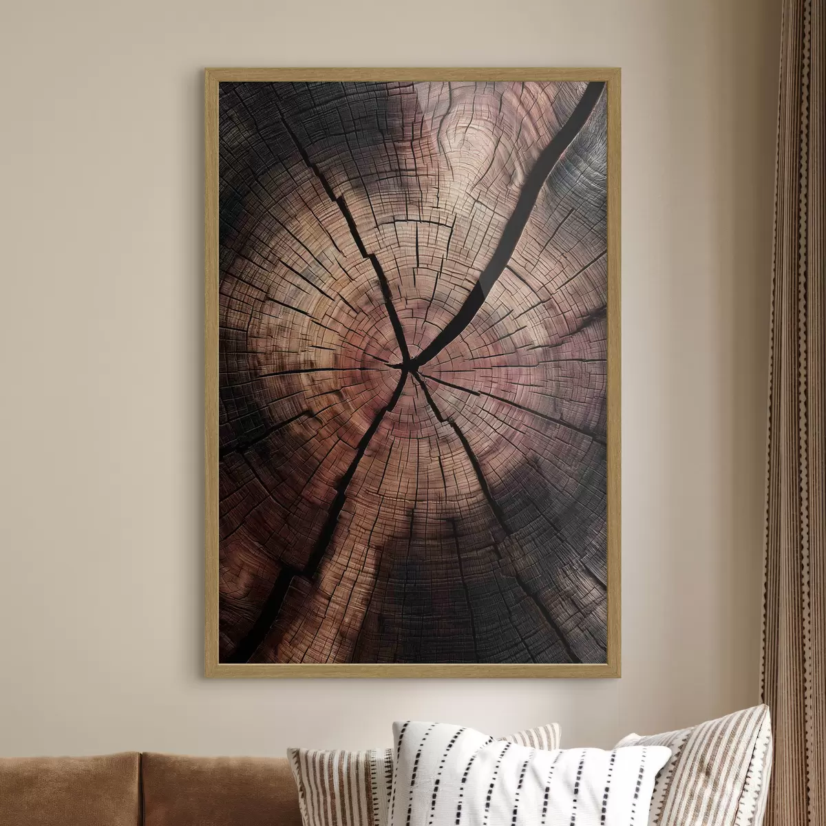 Poster una vista in sezione di legno rosso f49561