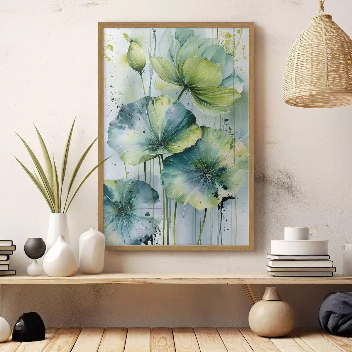 Poster gigli in stile acquerello f49562