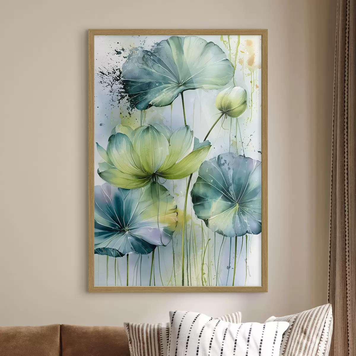 Poster gigli in stile acquerello f49563