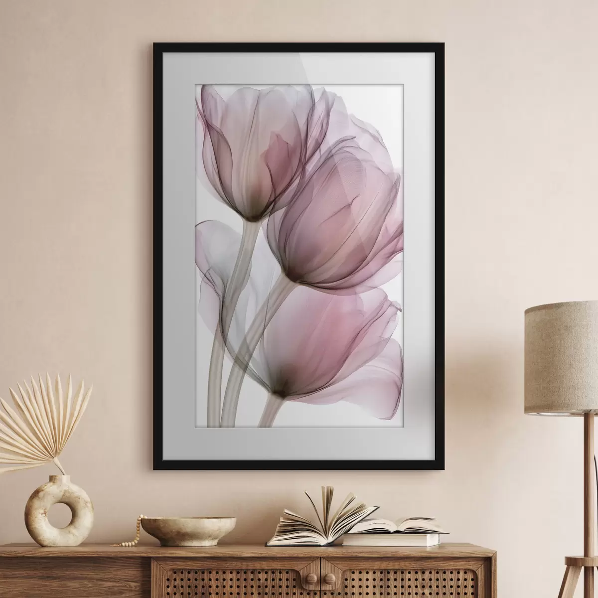 Poster eleganti tulipani semitrasparenti f49564