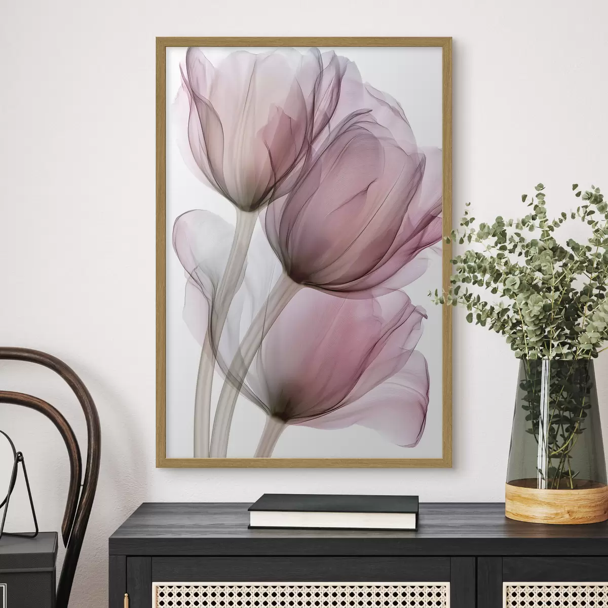 Poster eleganti tulipani semitrasparenti f49564