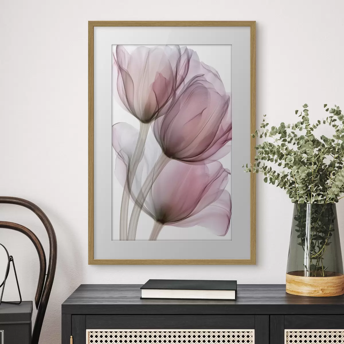 Poster eleganti tulipani semitrasparenti f49564